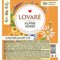 Чай Lovare Alpine herbs травяной, 50 пакетов по 2 г в индивидуальных конвертах, ХОРЕКА
