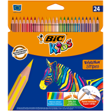Карандаши цветные BIC Evolution Stripes, 24 шт.
