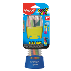 Карандаши цветные COLOR PEPS Flex Box, 12 цв., + раздвижной пенал, ассорти Карандаши цветные COLOR PEPS Flex Box, 12 цв., + раздвижной пенал, ассорти