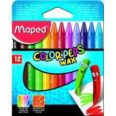 Мелки восковые COLOR PEPS Wax Crayons, 12 цветов