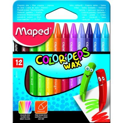 Мелки восковые COLOR PEPS Wax Crayons, 12 цветов