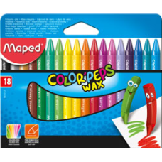 Мелки восковые COLOR PEPS Wax Crayons, 18 цветов