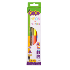 Карандаши цветные двухстор. NEON+METALLIC, 6 шт. (12 цветов), KIDS LINE Карандаши цветные двухстор. NEON+METALLIC, 6 шт. (12 цветов), KIDS LINE