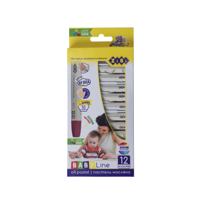 Пастель масляная, 12 цветов, BABY Line