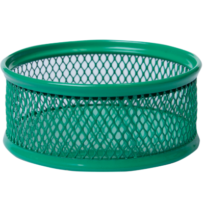 Подставка для скрепок, металлическая, зеленая