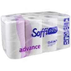Туалетная бумага SoffiPRO Advance 3-х слойная, 16 рулонов