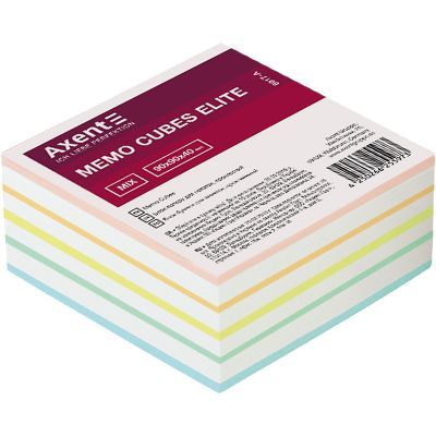 Бумага для заметок Elite "Mix" 90х90х40 мм, проклееный