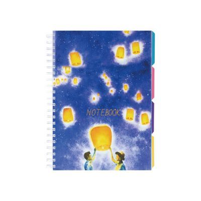 Блокнот Universal A4, пластиковая обложка, с разделителями и перфорацией, 120л, клетка