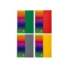 Блокнот "Rainbow", А4, 80 л., кл., ассорти, боковая спираль