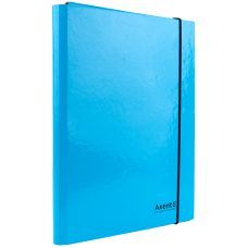 Папка на резинках объёмная картон, А4, Pastelini, голубая Папка на резинках объёмная картон, А4, Pastelini, голубая