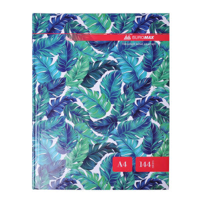 Книга канцелярська FLORISTICA, А4, 144 арк., клітинка, офсет, тверда ламінована обкладинка