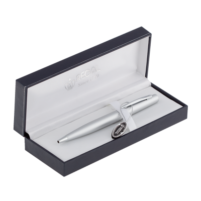 Шариковая ручка в подарочном футляре L, хром