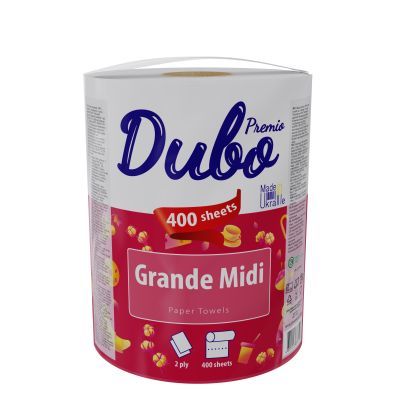 Полотенца целлюлозные "Диво Premio GRANDE MIDI", по 1 рул., на гильзе, 2-х сл., белый