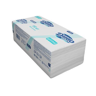 Полотенца бумажные целюлозные V-образные 160шт. 2-х слойные белый (10100103)