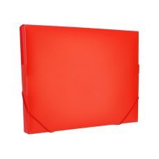 Папка-бокс пластиковая А4 на резинках, 30 мм, красная