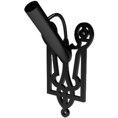 Флагшток UaStal с гербом Украина