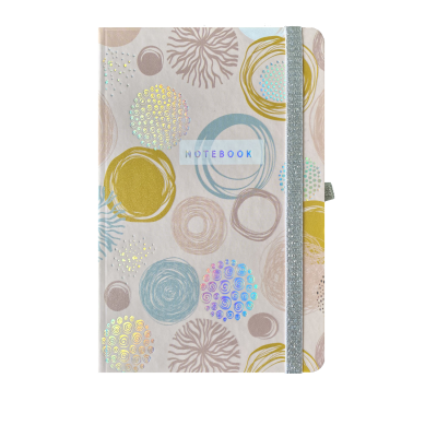 Книжка записная FELICITY, на резинке, 136х207мм, 96 л., клетка., офсет крем., тв.лам.обл., зефирная