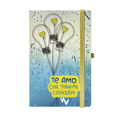  Книжка записная IDEA, на резинке, 136х207мм, 96 л., клетка., офсет крем., тв.лам.обл., голубая