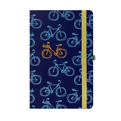 Книжка записная MACHO, на резинке, 136х207мм, 96 л., клетка., офсет крем., тв.лам.обл., синяя