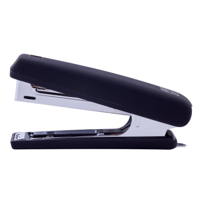 Степлер пластиковый, RUBBER TOUCH, 12 л., (скобы №10), 107х25х54 мм, черный