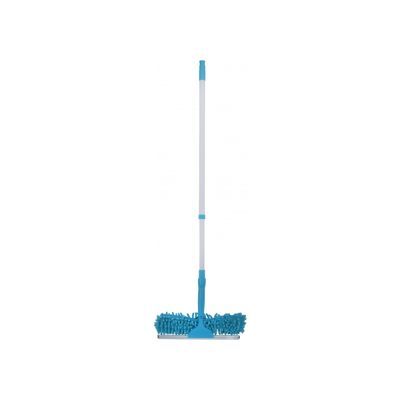 Телескопическая швабра для мытья окон "Лапша", ECONOMIX CLEANING, 120 см, голубая