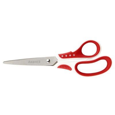Ножницы Shell, 18 см, бело-красные