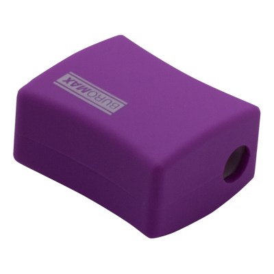 Точилка ALFA, RUBBER TOUCH, 2 отв., контейнер, пластик. корпус, 1 шт. в блистере