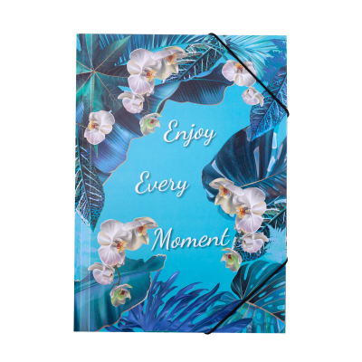 Папка на резинке В5, EXOTIC, ARABESKI, голубая