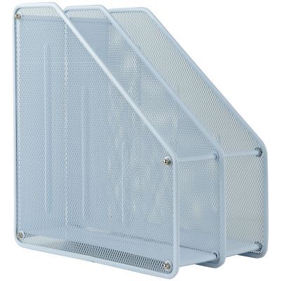 Лоток вертикальный 2-в-1, металлическая сеточка. Размер 150*290*310мм. Цвет: белый