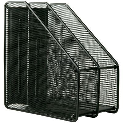 Лоток вертикальный 2-в-1, металлическая сеточка. Размер 150*290*310мм. Цвет: черный.