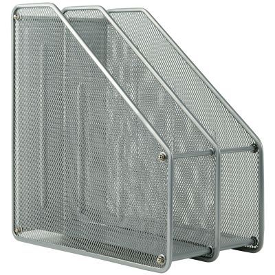 Лоток вертикальный 2-в-1, металлическая сеточка. Размер 150*290*310мм. Цвет: серебрянный.