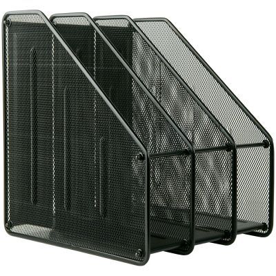 Лоток вертикальный 3-в-1, металлическая сеточка. Размер 250*290*310мм. Цвет: чорный