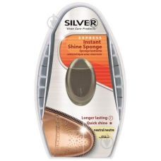 Губка-блеск для обуви Silver Премиум с дозатором силикона натуральный