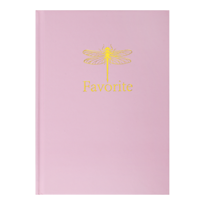 Блокнот FAVOURITE, PASTEL, А5, 96 л., клетка, офсет крем, тв. лам. обложка, розовая