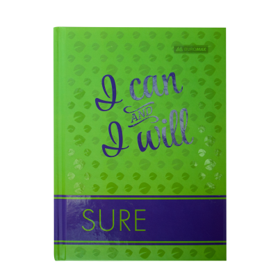 Записная книжка STIMOLO, А5, 96 л., клетка, твердая картонная обложка, салатовая