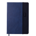 Блокнот деловой RECORD, А5, 96 л., нелинов., синий, иск.кожа