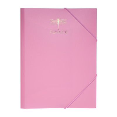 Папка на резинках FAVOURITE, PASTEL, А4, розовая