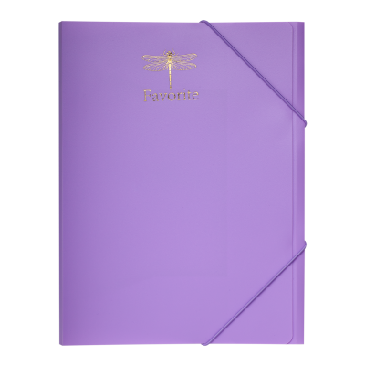 Папка на резинках FAVOURITE, PASTEL, А4, сиреневая