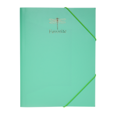 Папка на резинках FAVOURITE, PASTEL, А4, мятная Папка на резинках FAVOURITE, PASTEL, А4, мятная