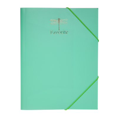 Папка на резинках FAVOURITE, PASTEL, А4, мятная