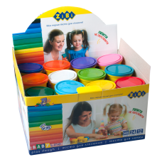 Тесто для лепки в шоубоксе (24 стаканчика по150 г), 12 цветов, BABY Line