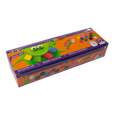 Гуашь 12 цветов х 10мл, SMART Line