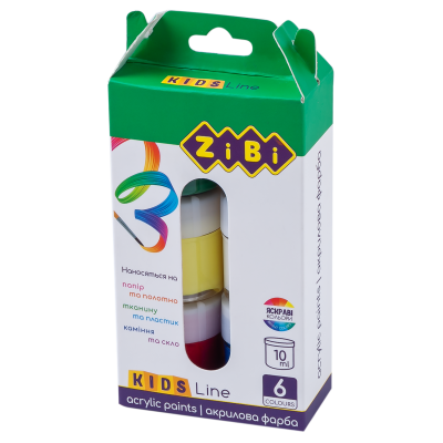 Акрил 6 цветов х 10мл, KIDS Line