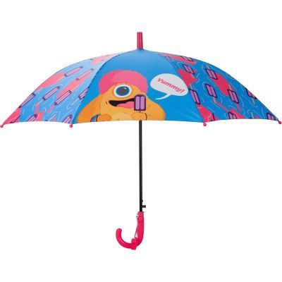 Зонтик Kite детский K20-2001-2, полуавтомат, трость, пластиковая ручка, 8 спиц, диаметр купола 86 см, свисток