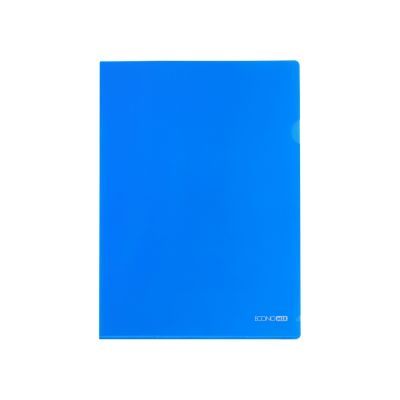 Папка-уголок А4 фактура глянец синий