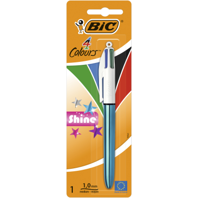 Ручка "4 in 1 Colours Shine" 1 шт в блистере, BIC