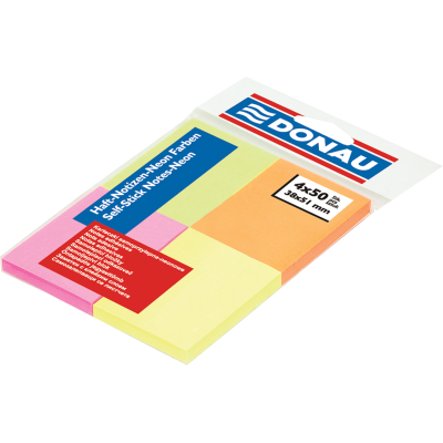 Блок для заметок 38х51мм, 4х50л. ( неон, ассорти)