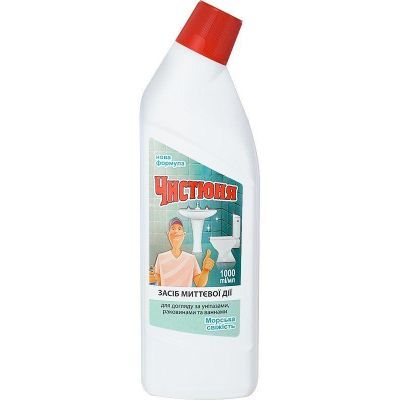 Средство для туалета жидкость Чистюня, морская свежесть, 1 литр