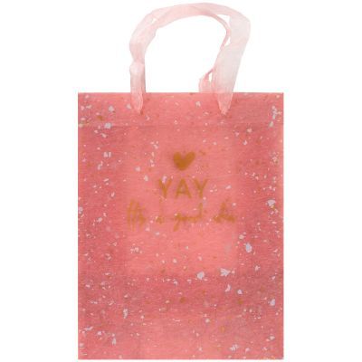 Пакет пластиковый подарочный 25х19x8.5см, Shade Coral