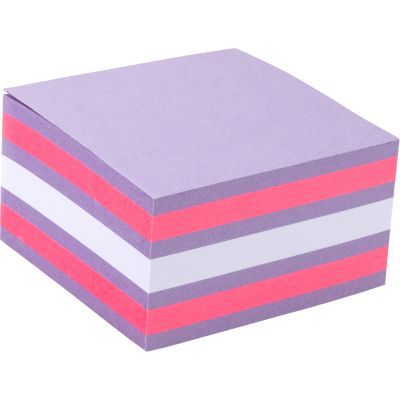 Блок бумаги с липким слоем, 75x75 мм, 450 листов. Ассорти цветов